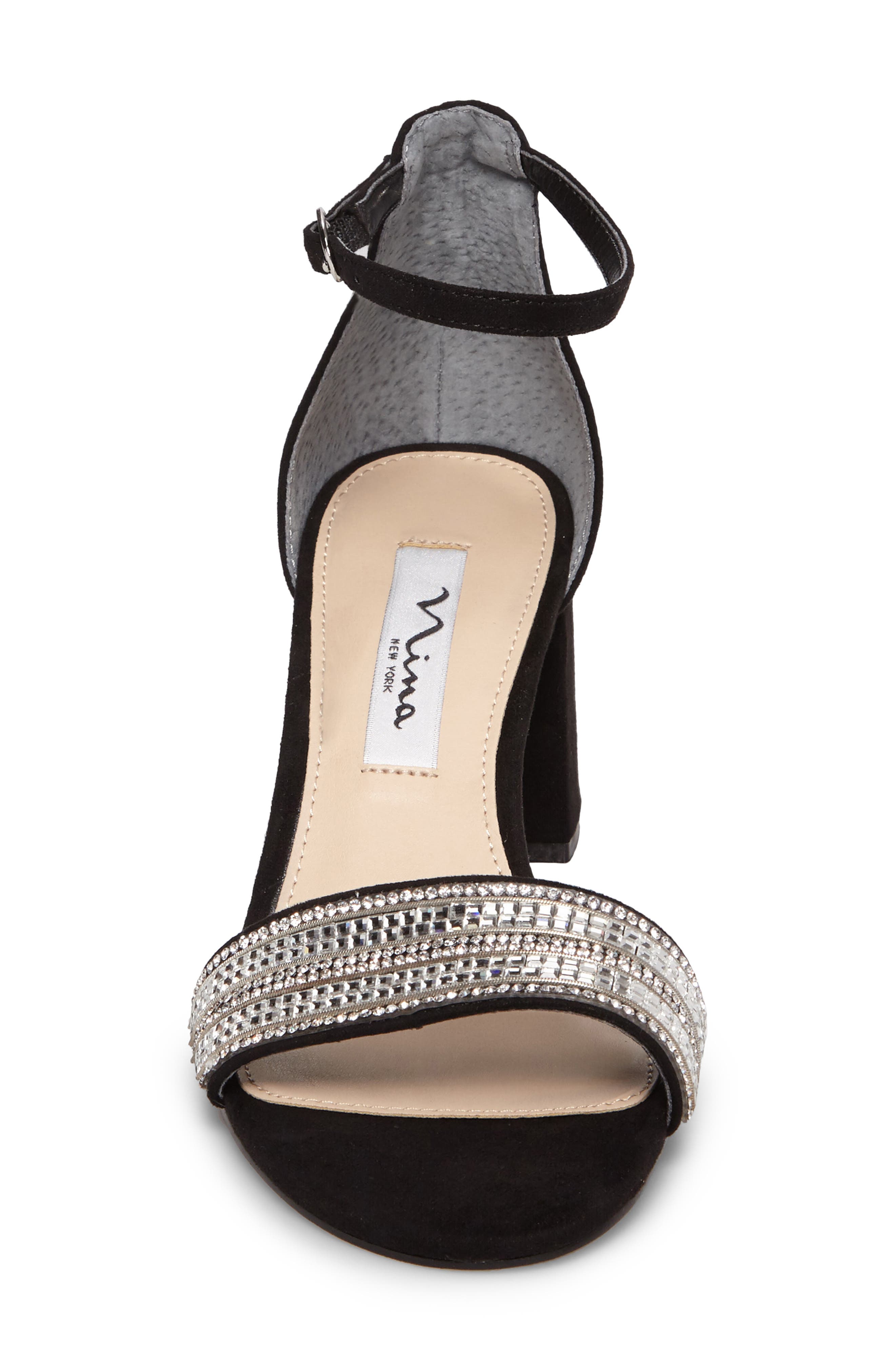 Nina Elenora Sandal, Alternate, color, Black Suede