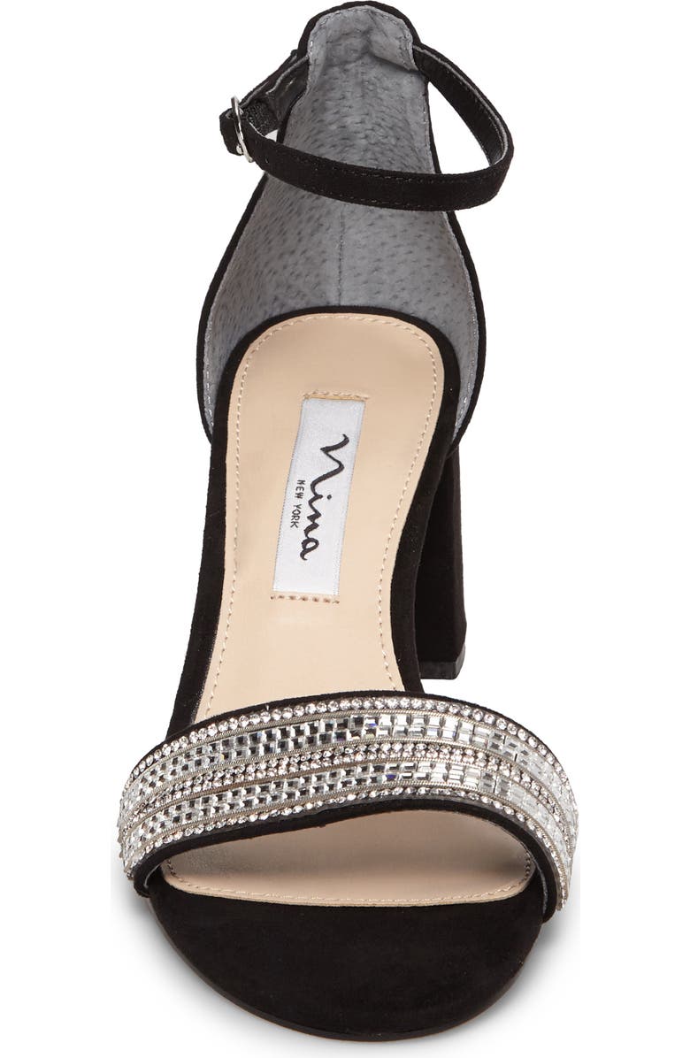 Nina Elenora Sandal, Alternate, color, Black Suede