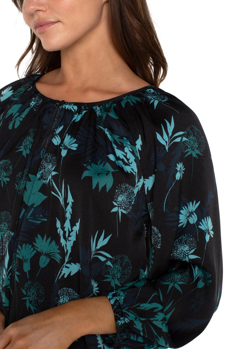 Liverpool Floral Top, Alternate, color, Malachite Floral