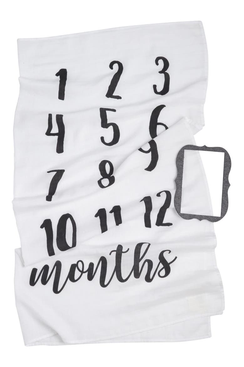 Monthly Milestone Blanket & Frame Set, Main, color, WHITE
