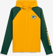 FANATICS Women's Fanatics Yellow/Green Green Bay Packers Cornerback Blitz Raglan Full-Zip Hoodie