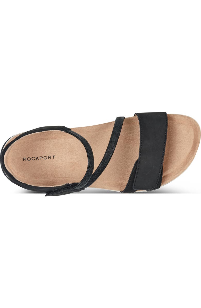 Rockport Shevon Sandal, Alternate, color, Black Nubuck Multi