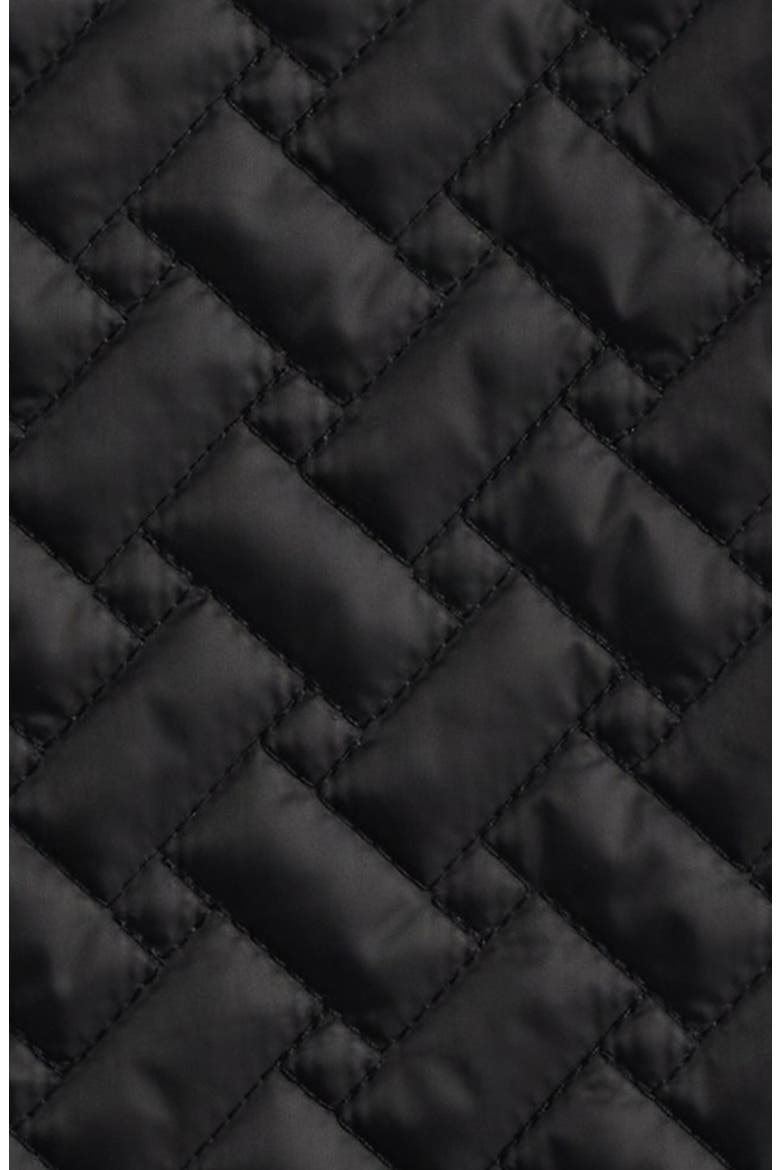 Water Resistant Quilted Jacket with Removable Hood, Alternate, color, BLACK