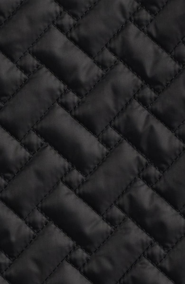 London Fog Water Resistant Quilted Jacket with Removable Hood, Alternate, color, Black