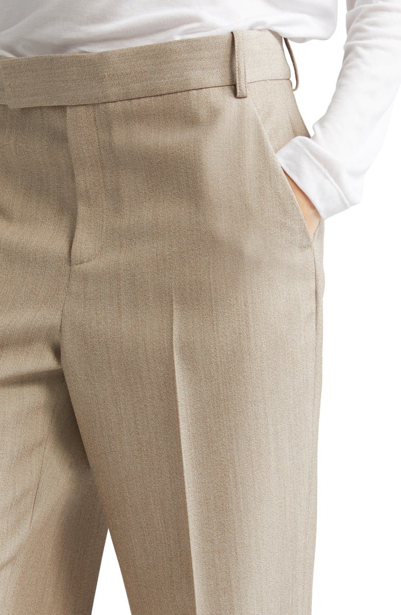 PARTOW Morrison Straight Leg Virgin Wool Pants, Alternate, color, Oat