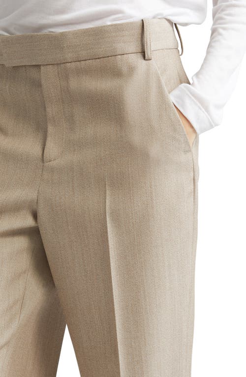Partow Morrison Straight Leg Virgin Wool Pants In Oat