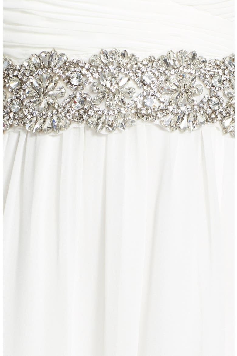 'Ginger - Dramatic' Crystal Belt, Alternate, color, IVORY ORGANZA