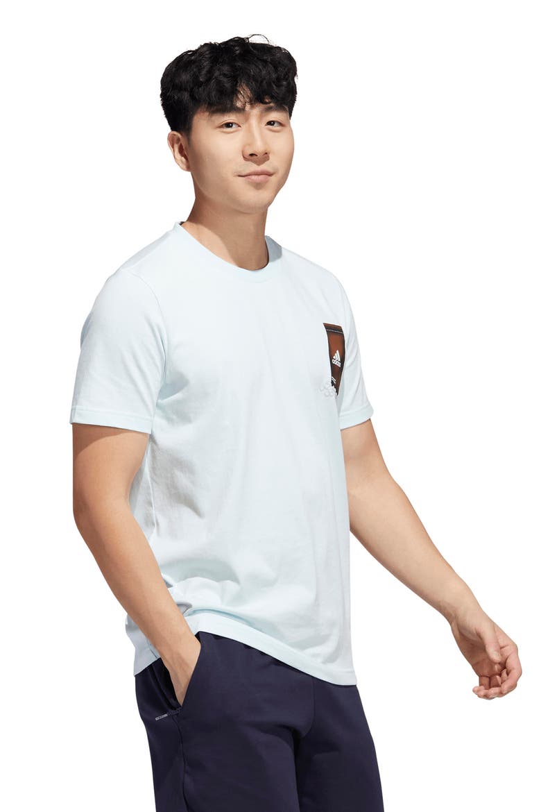 Coffee Graphic Tee, Alternate, color, ALMOST BLUE