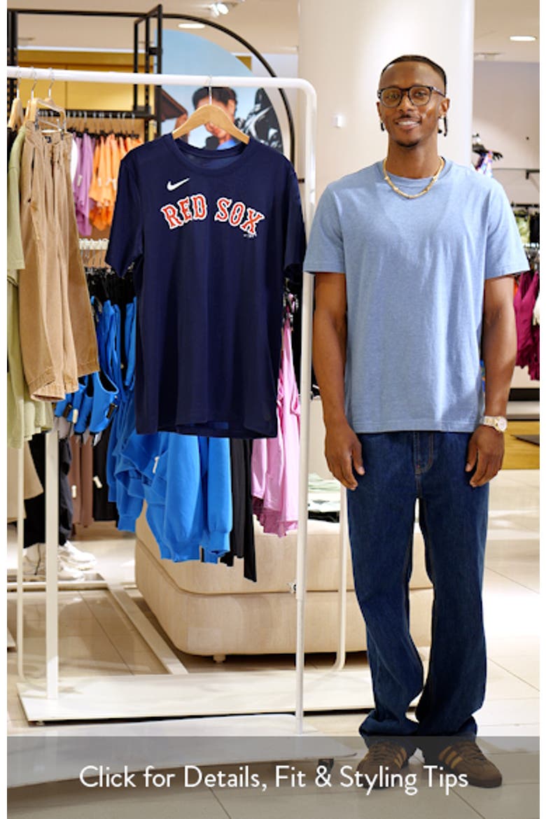 Men's Nike Navy Boston Red Sox New Legend Wordmark T-Shirt video