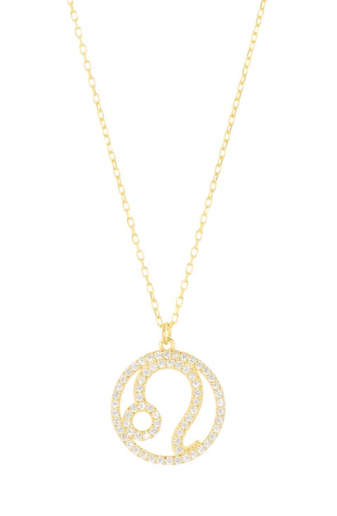 Cubic Zirconia Zodiac Pendant Necklace