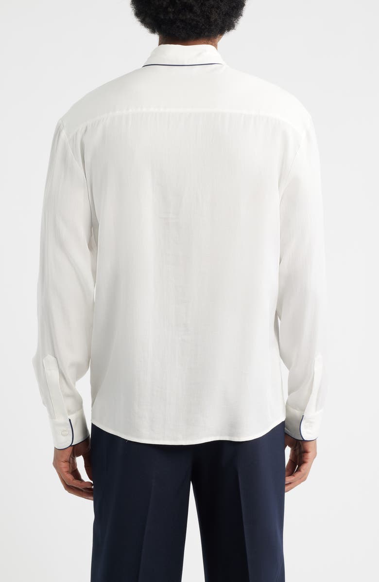 KROST Jordan Regular Fit Piping Button-Up Shirt, Alternate, color, White