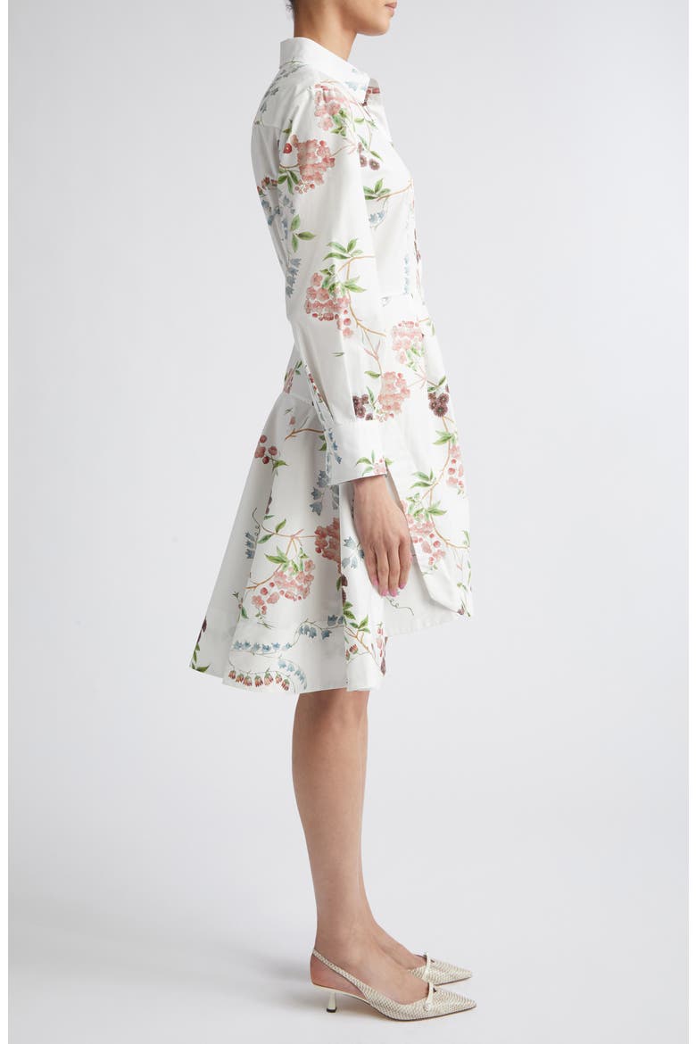 Chintz Floral Long Sleeve Organic Cotton Poplin Shirtdress, Alternate, color, FRENCH CHINTZ MULTI WHITE