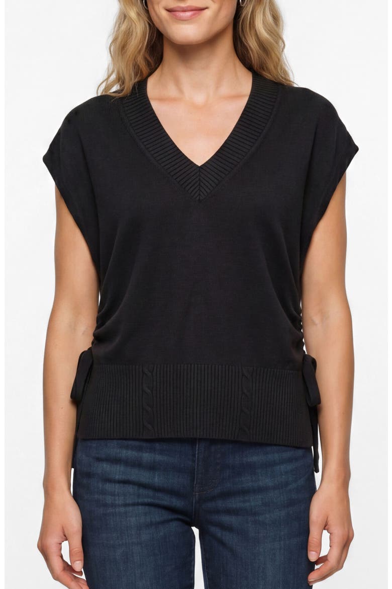 V Neck Dolman Sweater, Main, color, BLACK