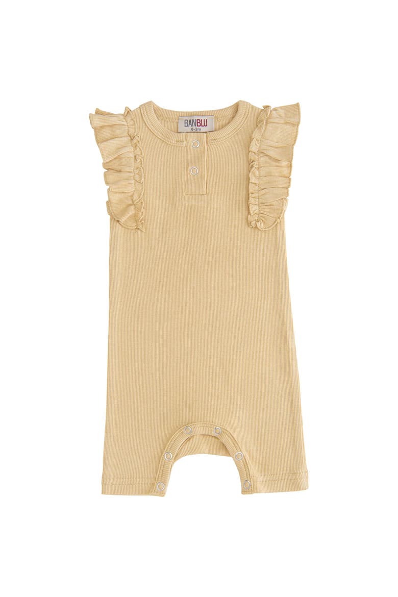 Ruffle Modal Shortie, Main, color, Yellow Mustard