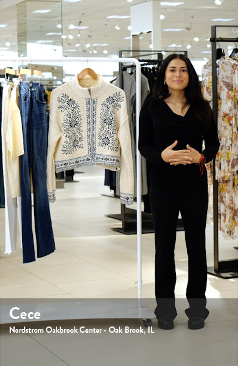 True Embroidered Zip-Up Cardigan, sales video thumbnail