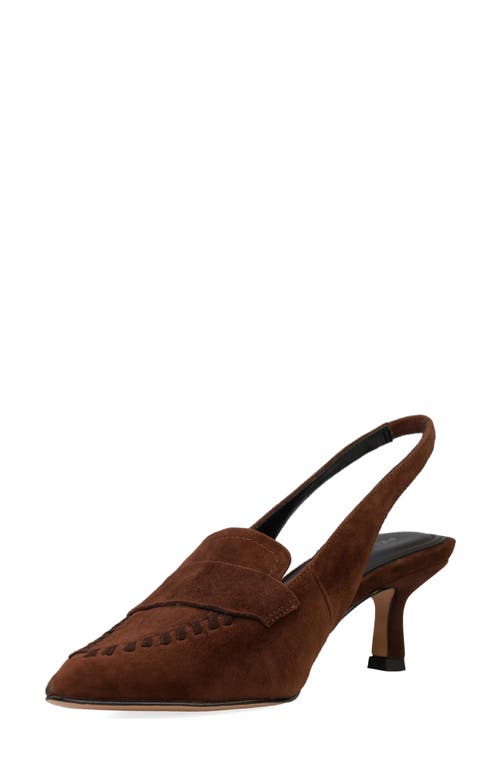 Pelle Moda Keagen Pointed Toe Slingback Pump In Brown