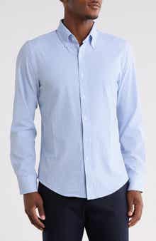 Geo Tech Long Sleeve Button-Down Shirt