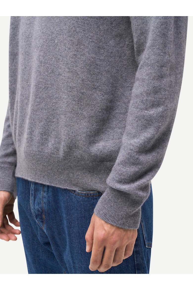 Timeless Cashmere Polo Sweater, Alternate, color, dim gray
