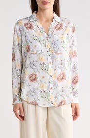 ELIE ELIE TAHARI Floral Button-Down Shirt