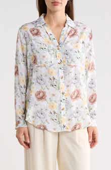 ELIE ELIE TAHARI Floral Button-Down Shirt