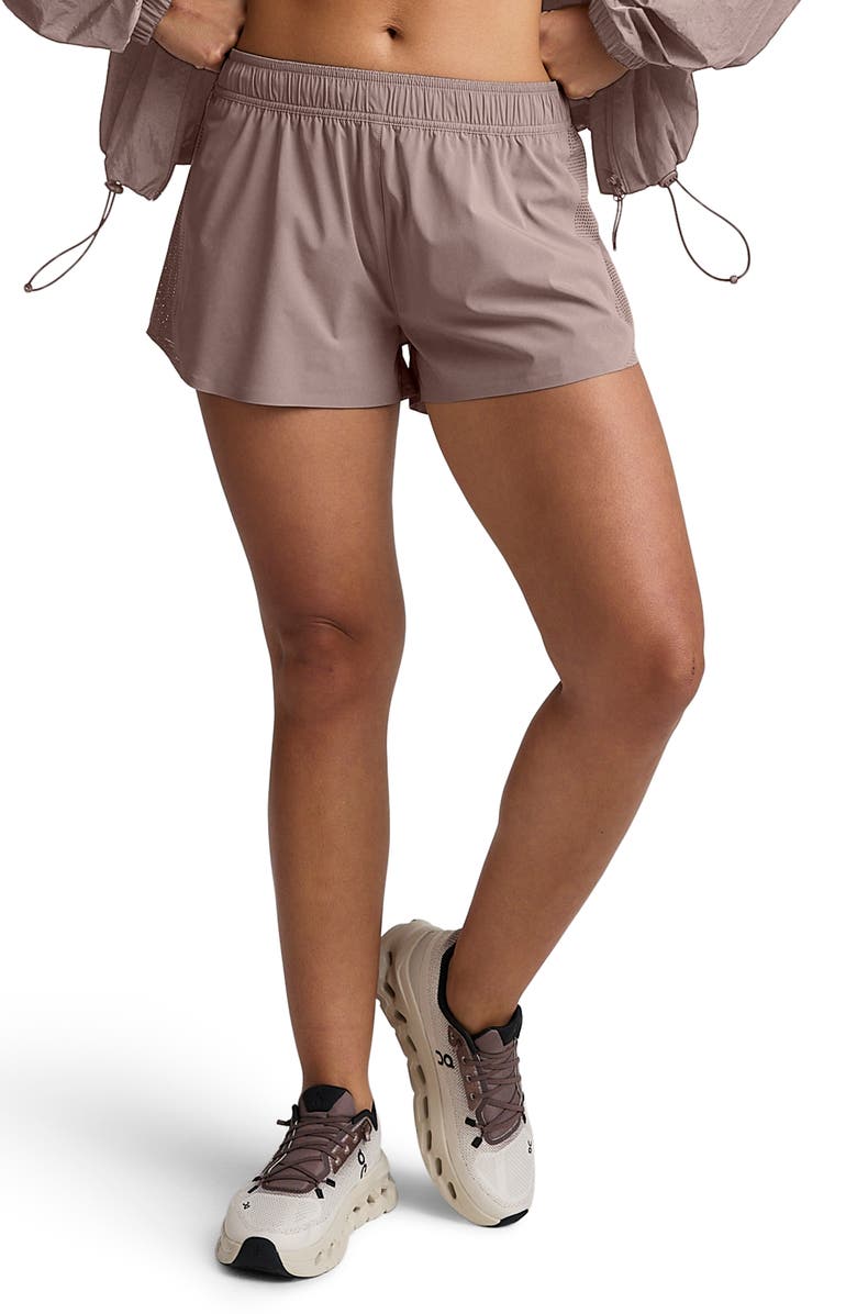 Beyond Yoga Solemate Run Shorts, Alternate, color, Rosey Taupe