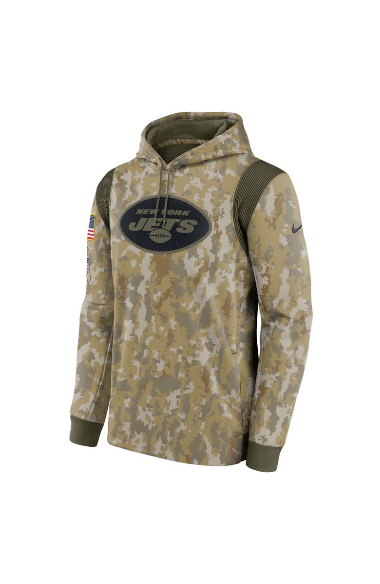 Nike Men's Nike Camo New York Jets Salute To Service Therma Performance Pullover Hoodie, Alternate, color, 