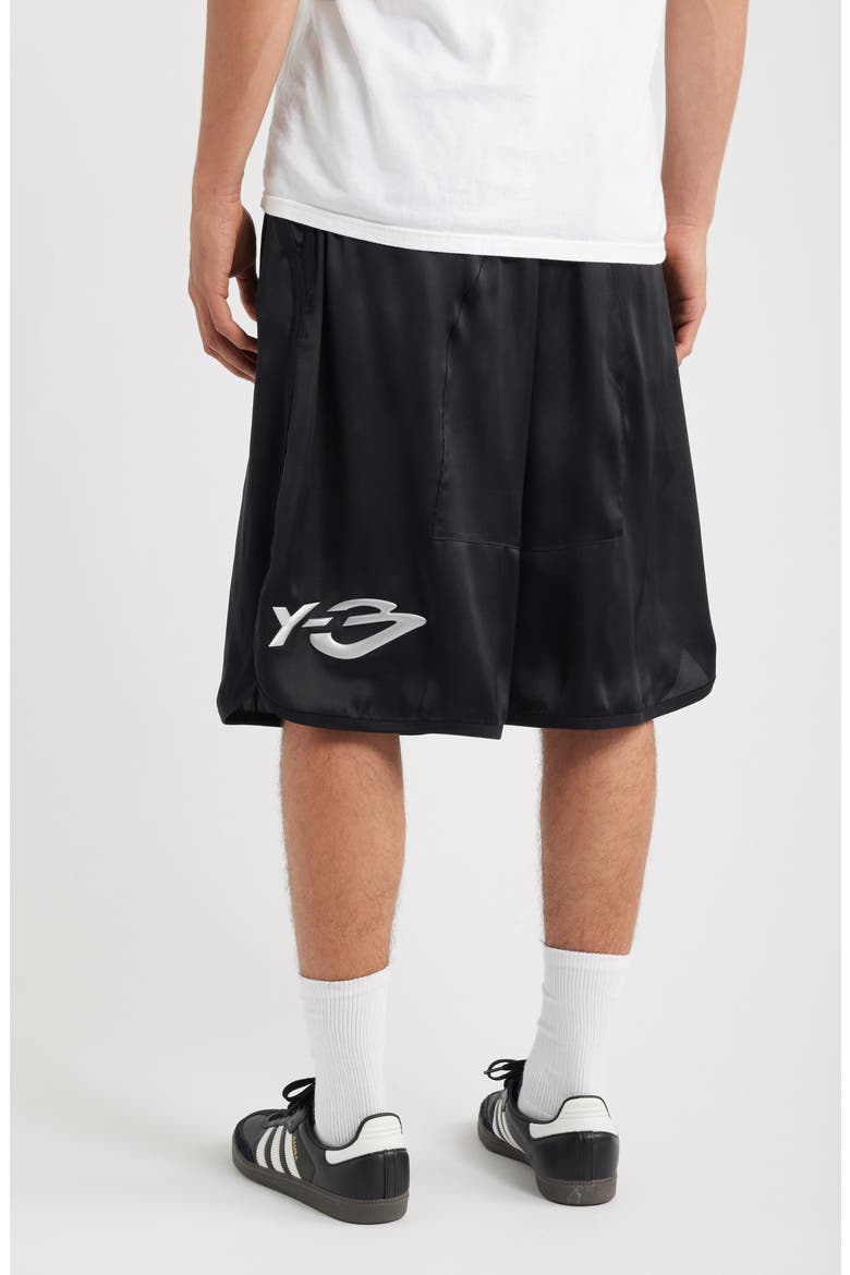 Regular Fit Satin Shorts, Alternate, color, BLACK