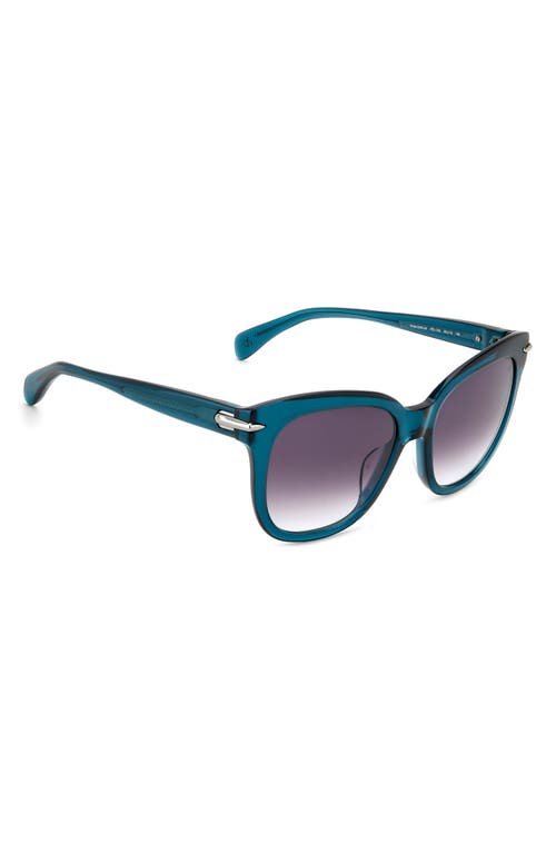 Rag & Bone 55mm Rectangular Sunglasses In Green