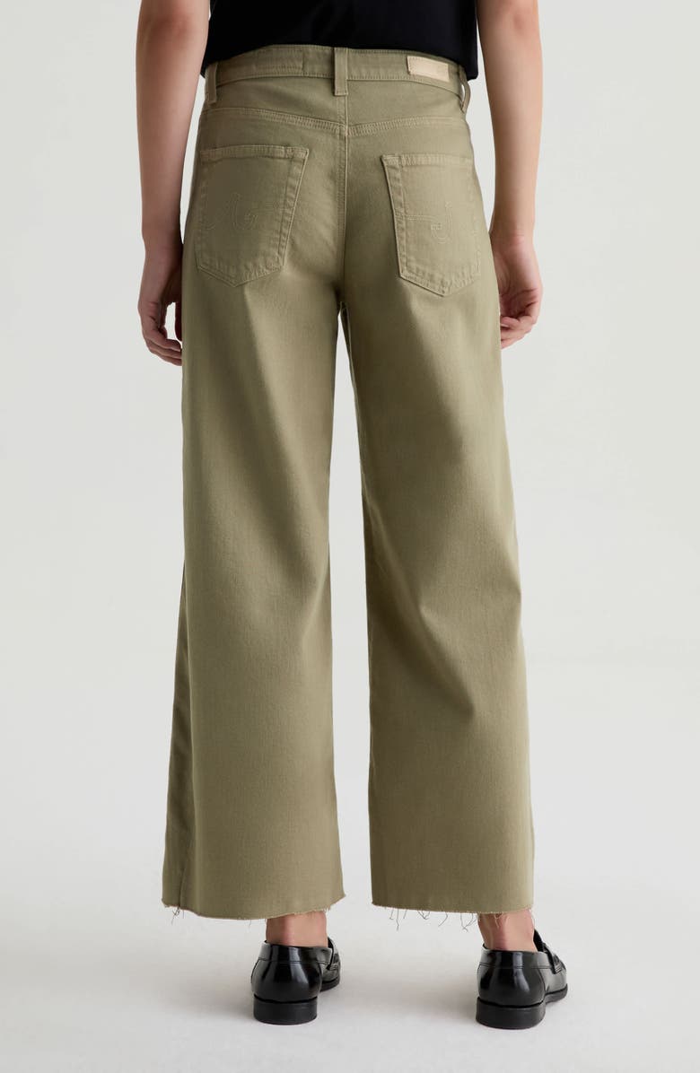 AG Saige Raw Hem Paneled Ankle Wide Leg Jeans, Alternate, color, Dusty Sage
