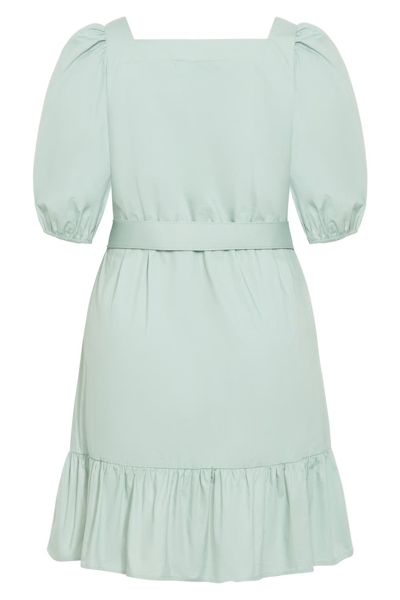Tetia Belted Puff Sleeve Dress, Alternate, color, BLUE