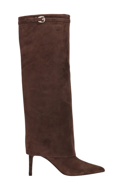 Marc Fisher Ltd Naples Suede Foldover Knee-high Boots In Multi