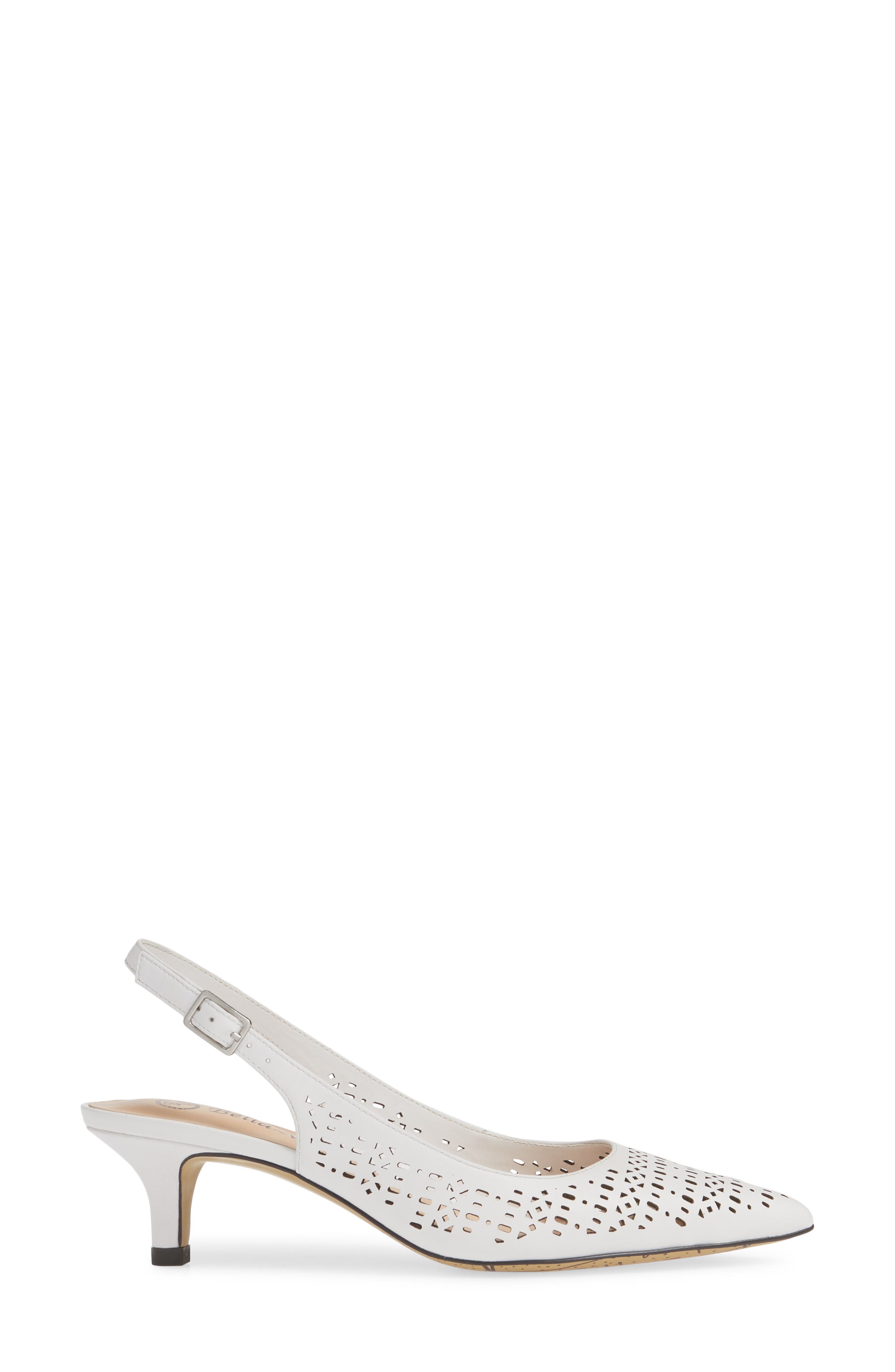 Sybil Pump, Alternate, color, WHITE LEATHER