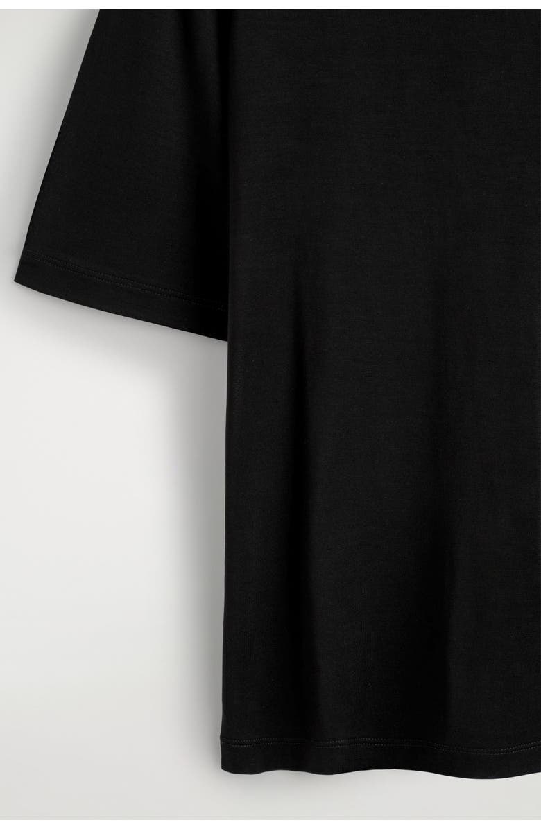 COS Fluid Silk T-Shirt, Alternate, color, Black