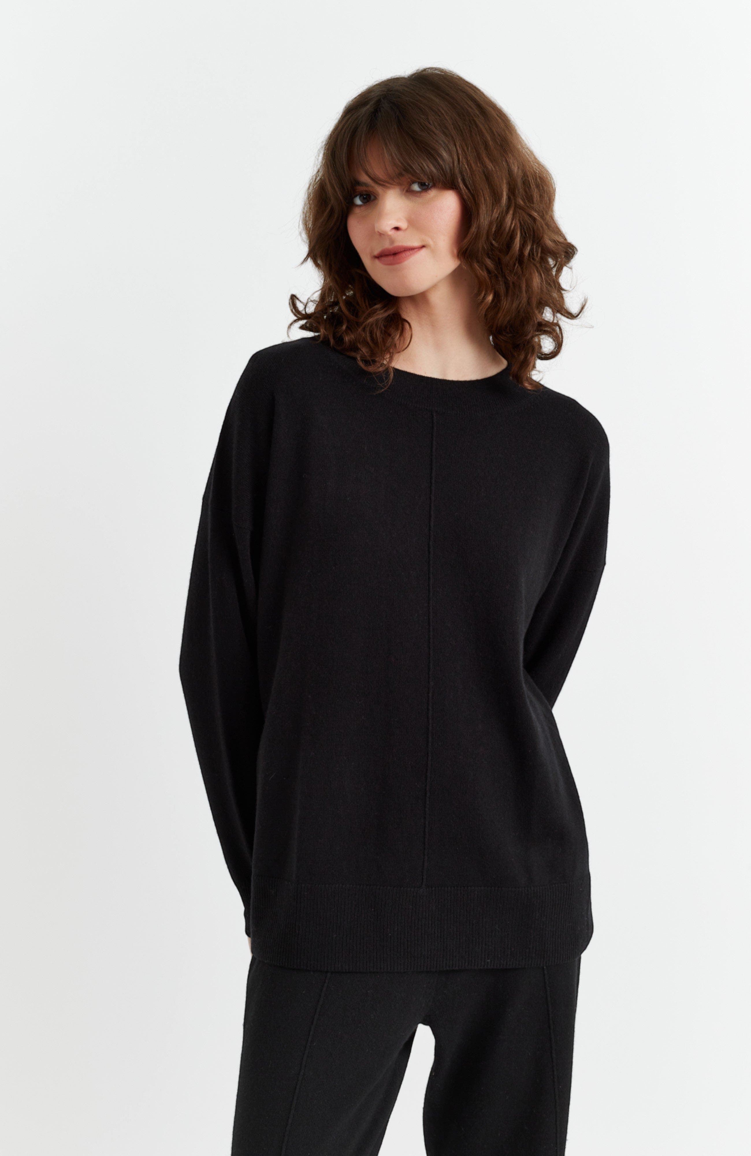 Wool-Cashmere Relaxed Slouchy Sweater