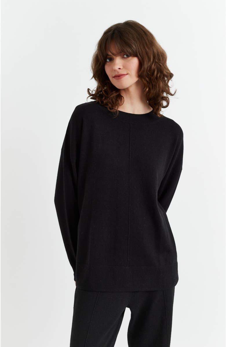 Chinti & Parker Wool & Cashmere Slouchy Sweater, Main, color, Black