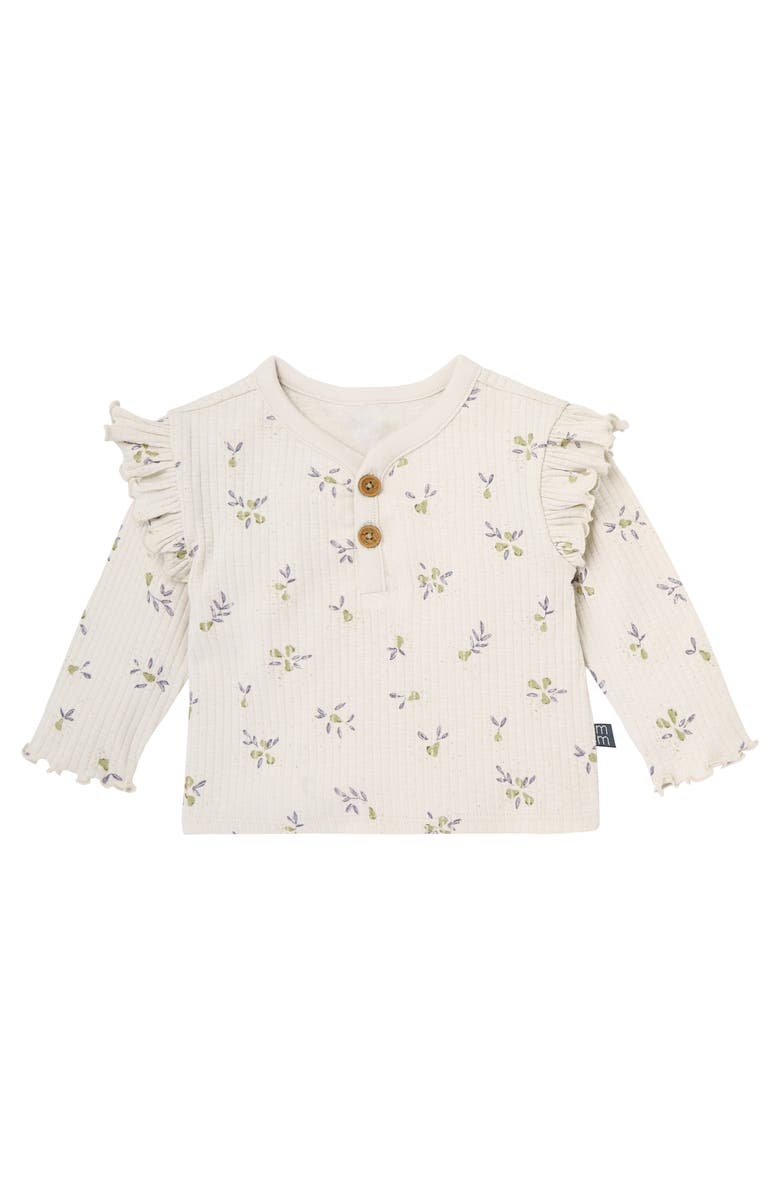 Modern Moments<sup>™</sup> by Gerber Henley Ruffle Tops with Pants Set, Alternate, color, Gray