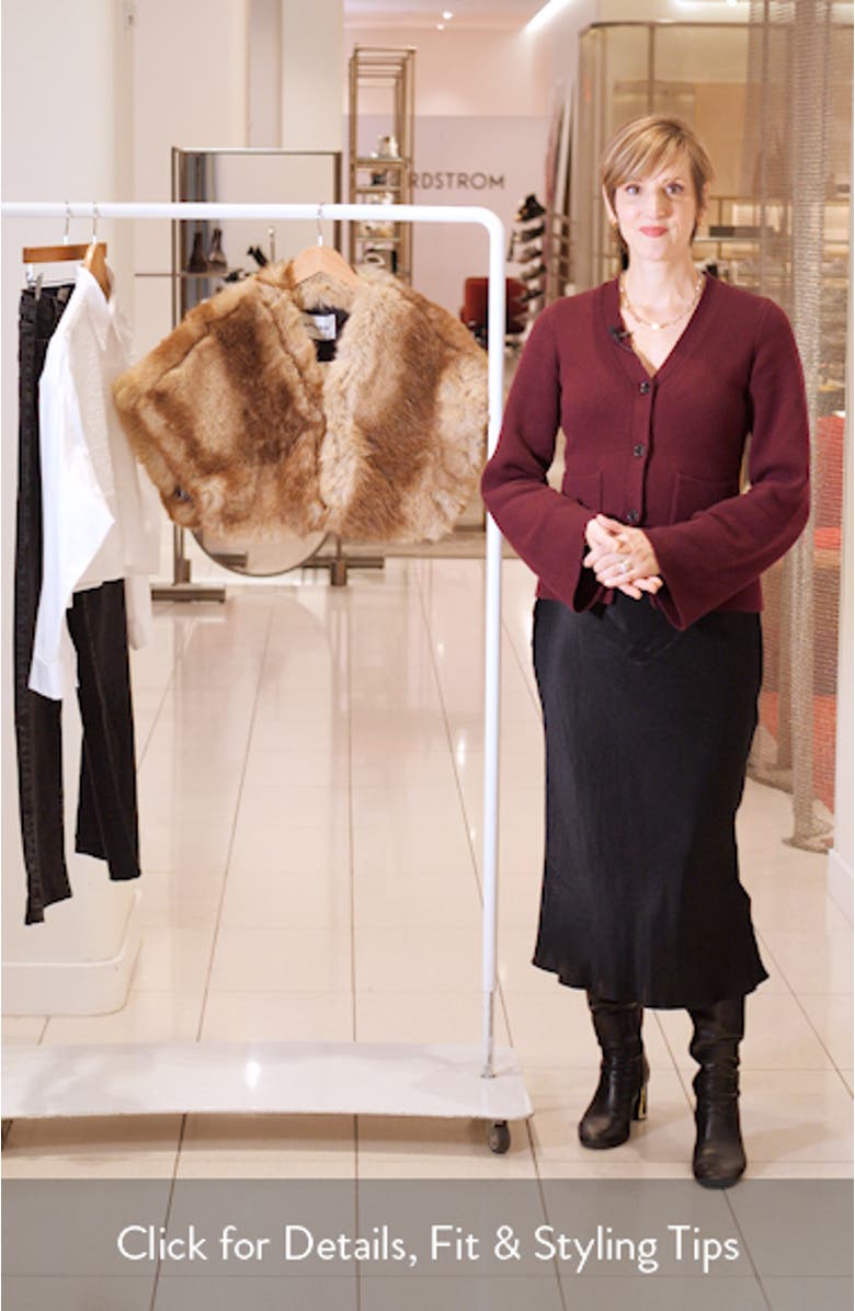 Devin Faux Mink Fur Shrug, sales video thumbnail