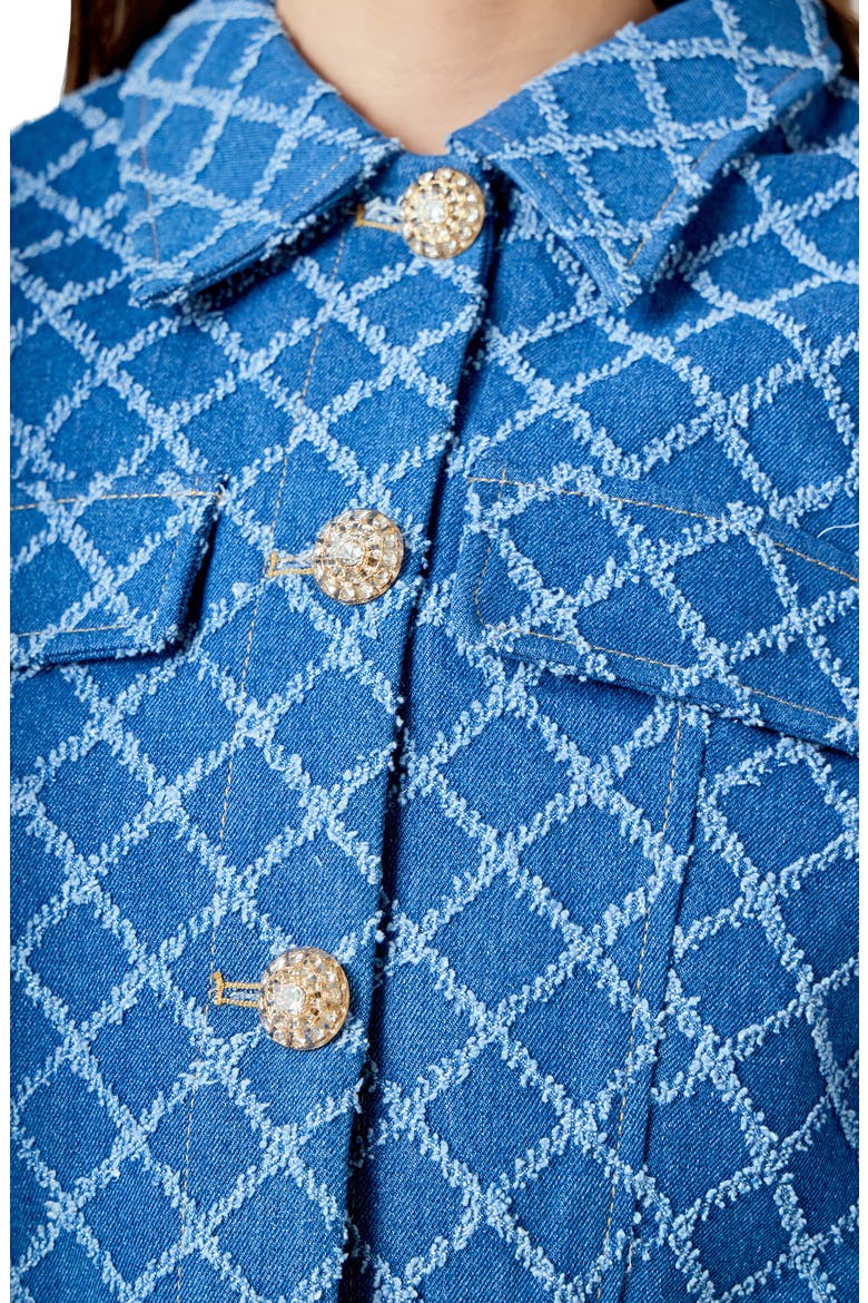 Crop Denim Jacket, Alternate, color, DENIM