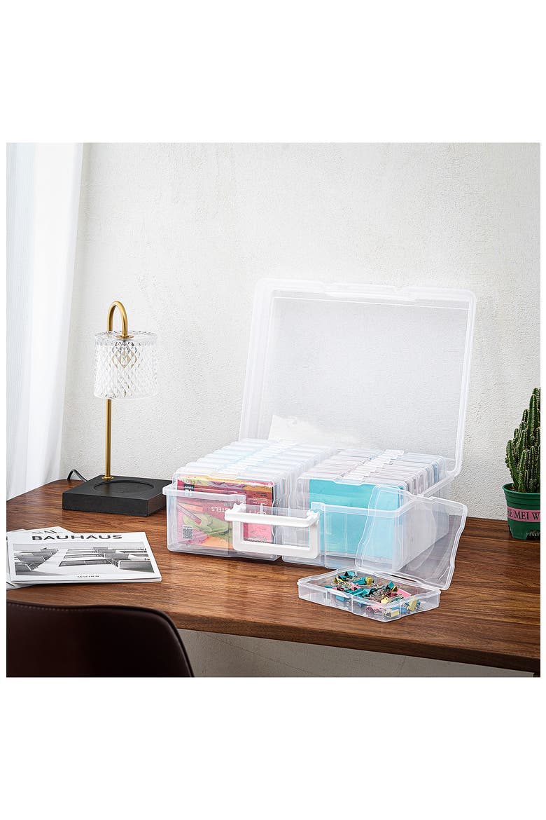 4x6 Photo Storage with Case, Alternate, color, CLEAR