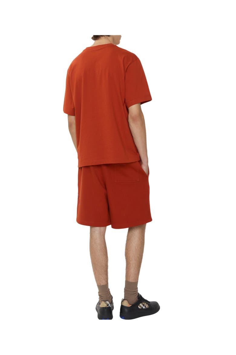 Gothic Logo Cotton Shorts, Alternate, color, Fire orange