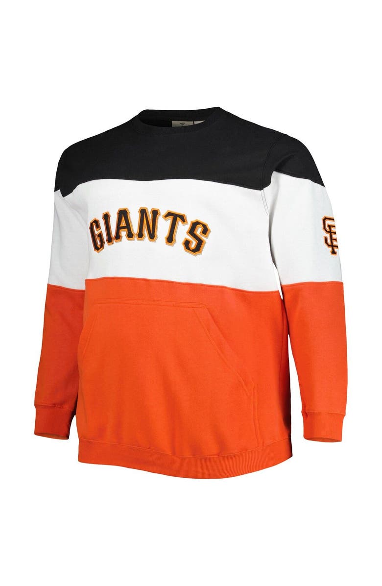 PROFILE Men's Black/Orange San Francisco Giants Big & Tall Pullover Sweatshirt, Alternate, color, Black