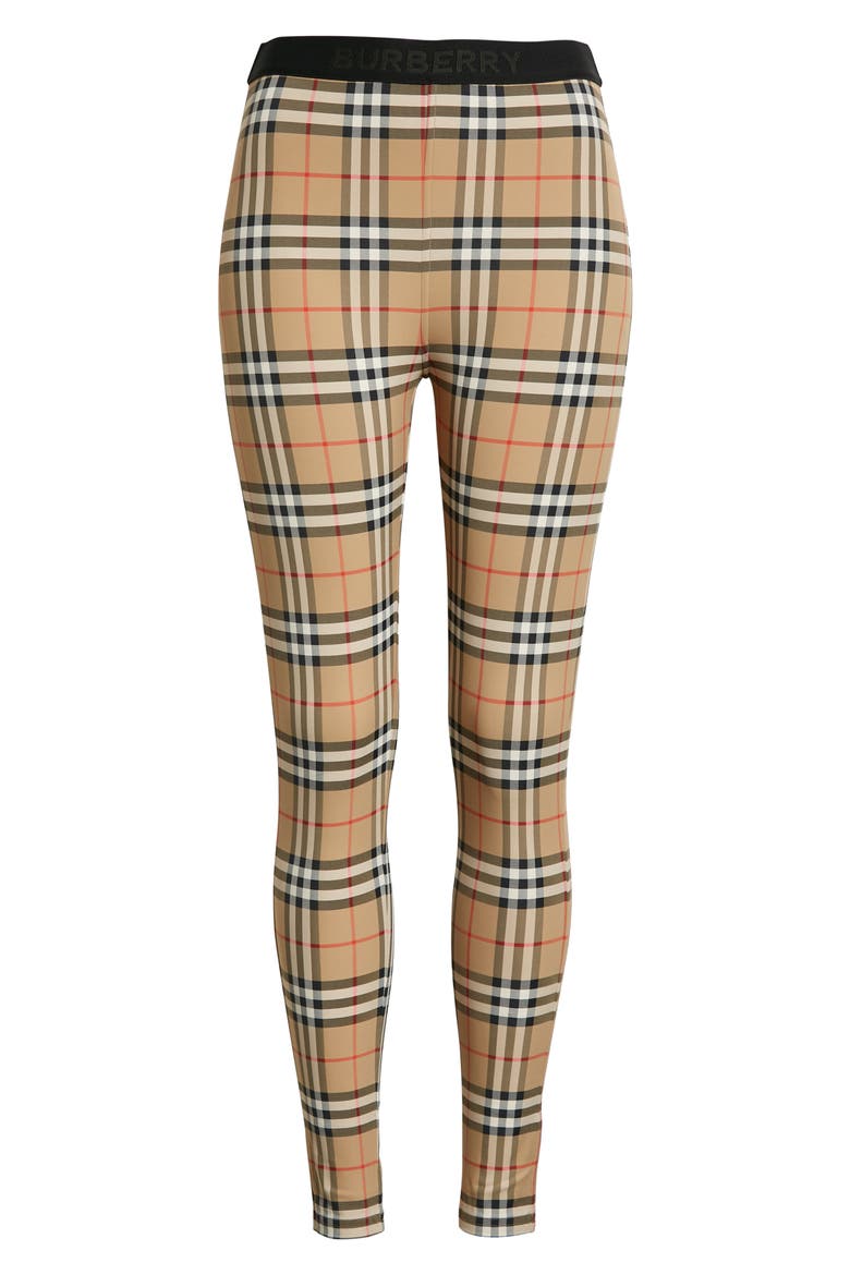 Women's Belvoir Vintage Check Jersey Leggings, Alternate, color, ARCHIVE BEIGE IP CHK