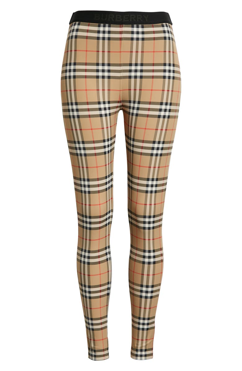Burberry Women's Belvoir Vintage Check Jersey Leggings, Alternate, color, Archive Beige Ip Chk