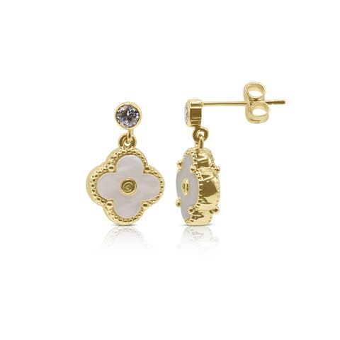 Arden Mother of Pearl Clover Earrings