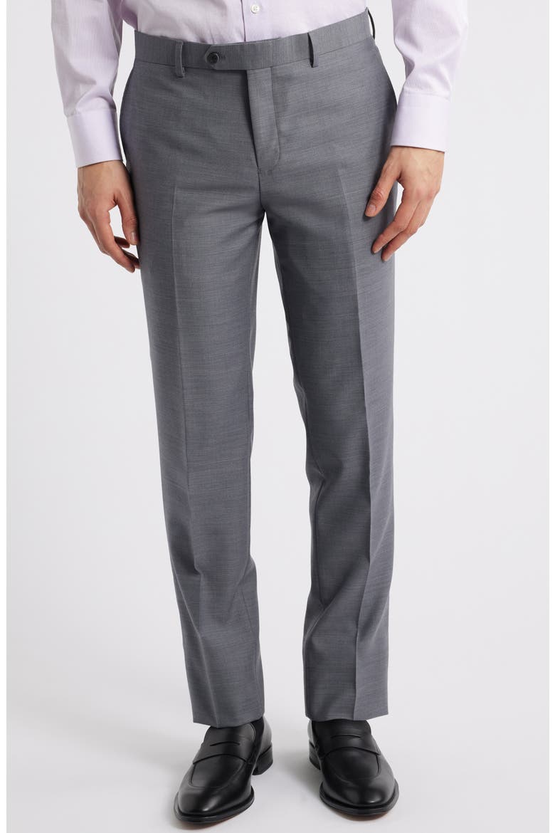 Matteo Slim Fit Grey Mélange Wool Suit, Alternate, color, GREY