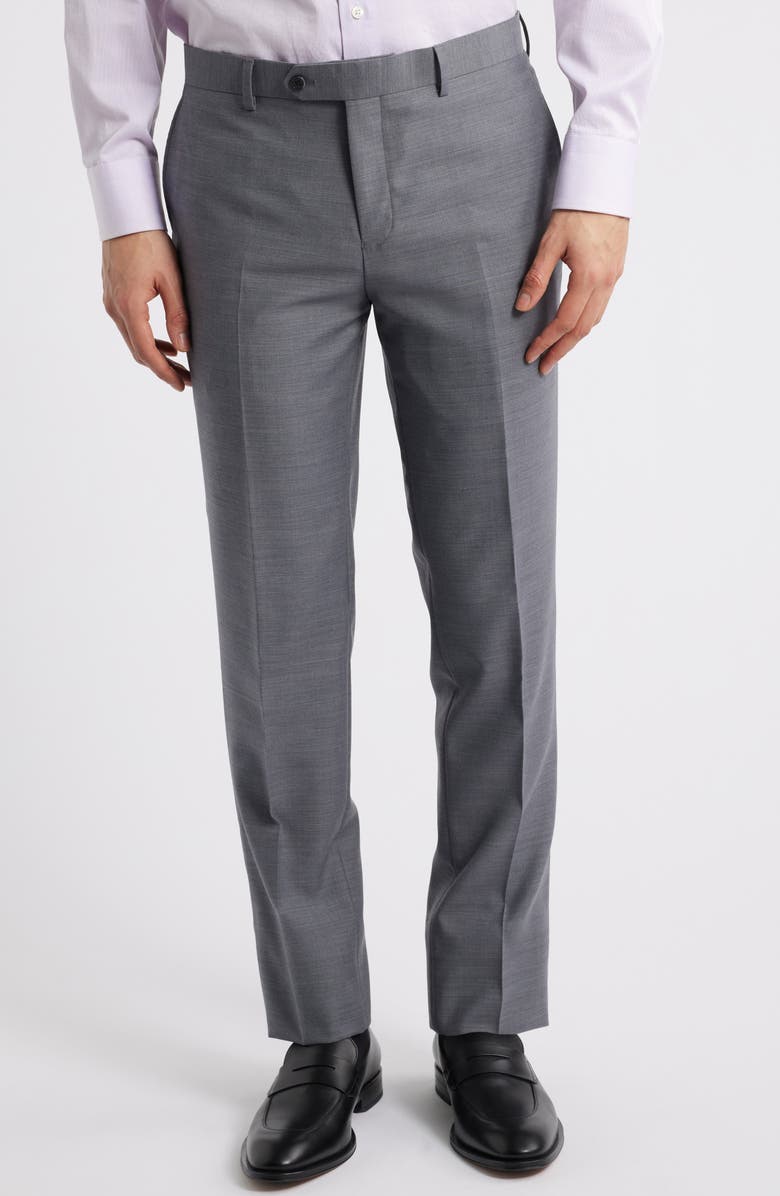 ZANETTI Matteo Slim Fit Grey Mélange Wool Suit, Alternate, color, Grey
