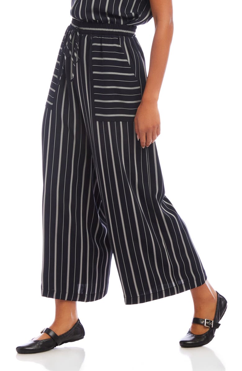 FIFTEEN TWENTY Amanda Crop Wide Leg Pants, Alternate, color, Stripe