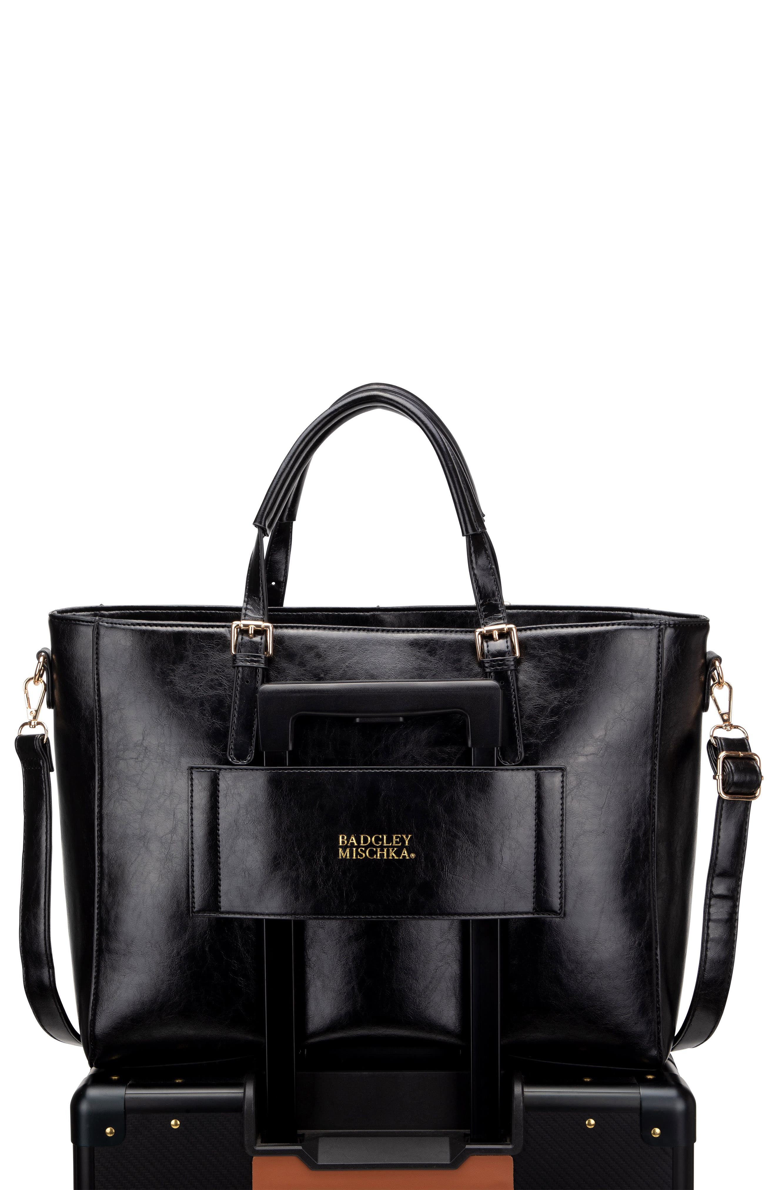 BADGLEY MISCHKA Julia Vegan Leather Weekender Duffel Bag, Alternate, color, 