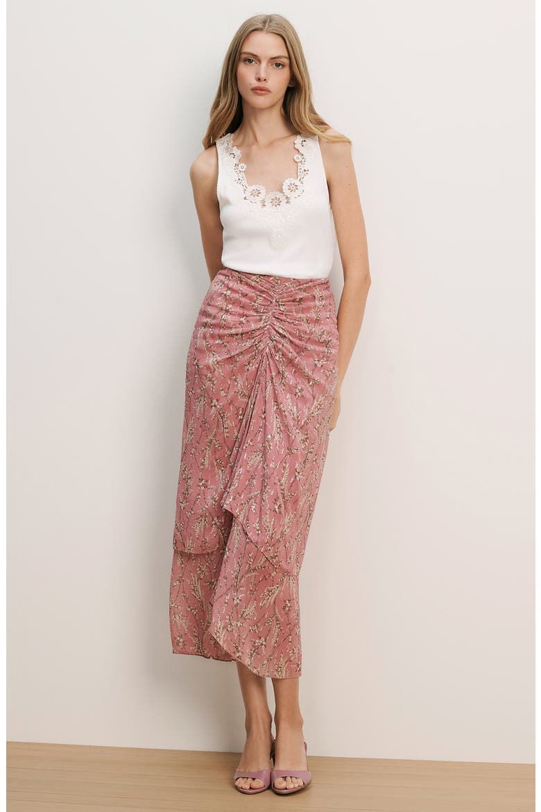 Sira Metallic Thread Midi Skirt, Alternate, color, ORCHID HAZE MULTI