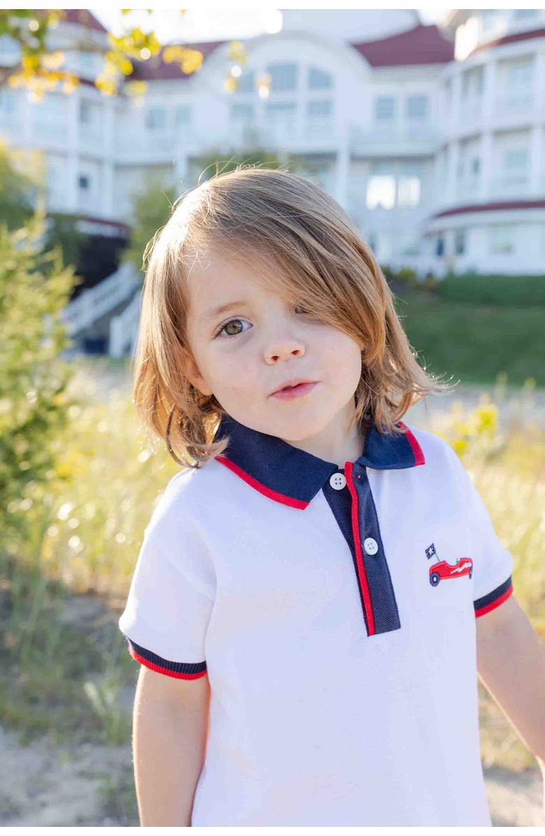 Florence Eiseman Knit Polo With Derby Car, Alternate, color, White